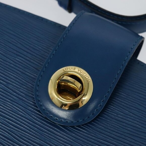 Authentic LOUIS VUITTON Epi Capuchin Shoulder Bag Blue M52345 LV - Picture 16 of 16